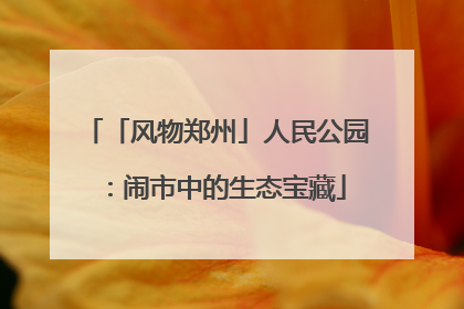 「风物郑州」人民公园：闹市中的生态宝藏