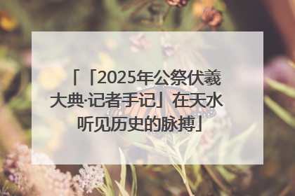 「2025年公祭伏羲大典·记者手记」在天水 听见历史的脉搏