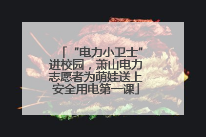 “电力小卫士”进校园，萧山电力志愿者为萌娃送上安全用电第一课