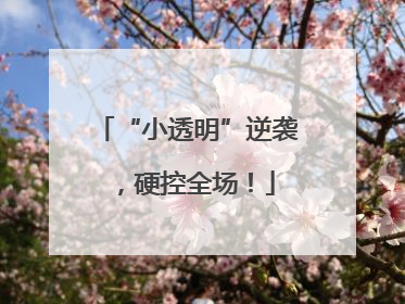 “小透明”逆袭,硬控全场!