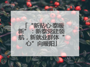 “新贴心·泰暖新”：新泰党建领航，新就业群体“心”向暖阳