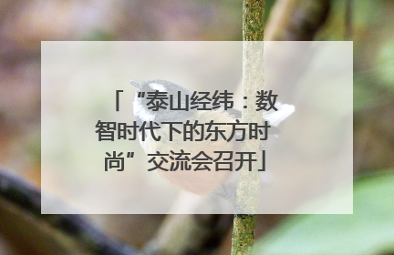 “泰山经纬：数智时代下的东方时尚”交流会召开