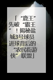 “鹿王”先破“霸王”！揭秘盐城3号球员进球背后的“农民街游侠”联盟