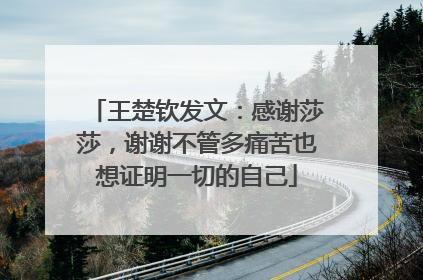 王楚钦发文：感谢莎莎，谢谢不管多痛苦也想证明一切的自己
