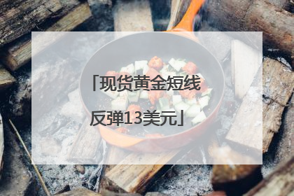 现货黄金短线反弹13美元