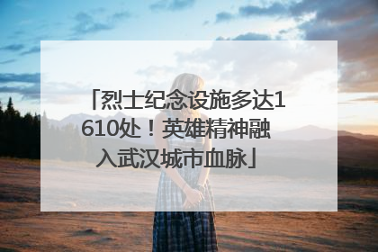 烈士纪念设施多达1610处！英雄精神融入武汉城市血脉