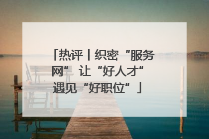 热评丨织密“服务网” 让“好人才”遇见“好职位”