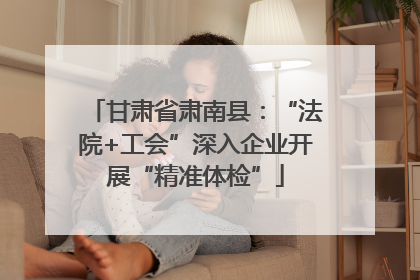 甘肃省肃南县：“法院+工会”深入企业开展“精准体检”