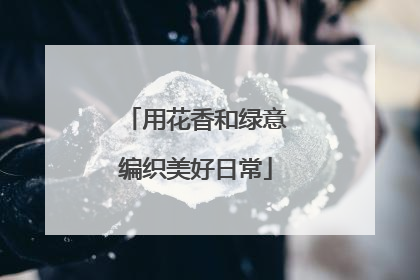用花香和绿意编织美好日常