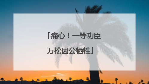 痛心！一等功臣万松因公牺牲