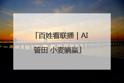 百姓看联播｜AI管田 小麦躺赢