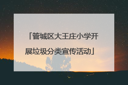 管城区大王庄小学开展垃圾分类宣传活动