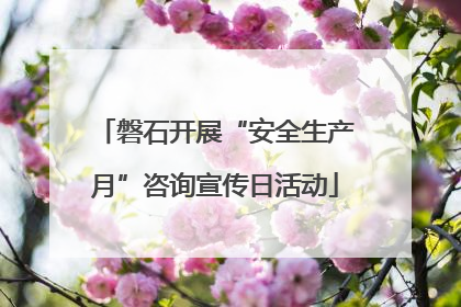 磐石开展“安全生产月”咨询宣传日活动