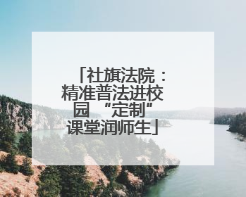 社旗法院：精准普法进校园 “定制”课堂润师生