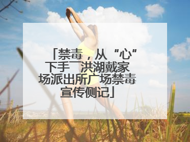 禁毒，从“心”下手――洪湖戴家场派出所广场禁毒宣传侧记