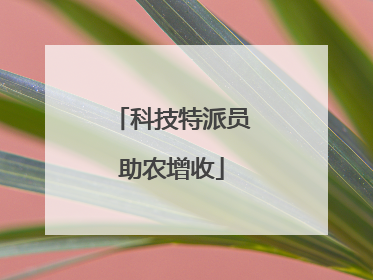 科技特派员助农增收