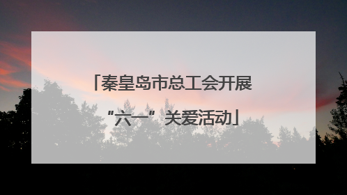 秦皇岛市总工会开展“六一”关爱活动