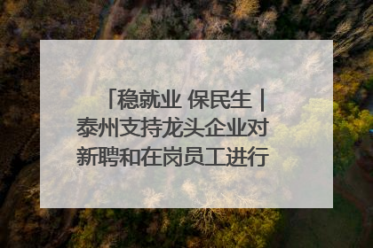 稳就业 保民生｜泰州支持龙头企业对新聘和在岗员工进行实训——到岗就能用 用了就见效