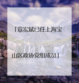 章宏斌已任上海宝山区政协党组成员