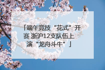 端午竞技“花式”开赛 浙沪12支队伍上演“龙舟斗牛”