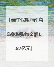端午假期海南离岛免税购物金额1.87亿元