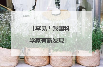 罕见！我国科学家有新发现