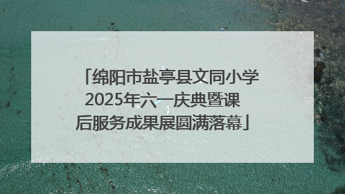 绵阳市盐亭县文同小学2025年六一庆典暨课后服务成果展圆满落幕