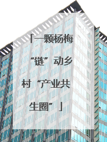 一颗杨梅“链”动乡村“产业共生圈”