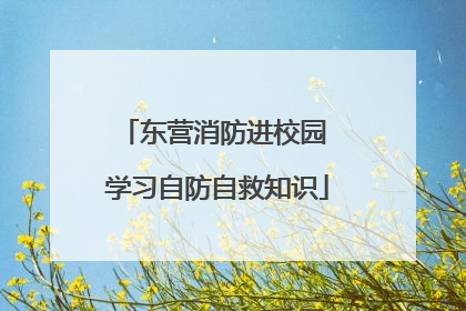 东营消防进校园 学习自防自救知识