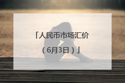 人民币市场汇价（6月3日）