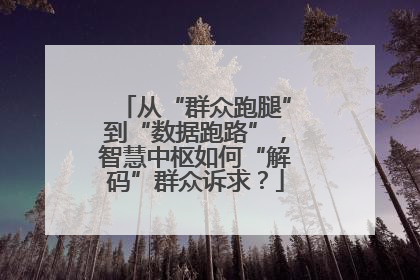 从“群众跑腿”到“数据跑路”，智慧中枢如何“解码”群众诉求？