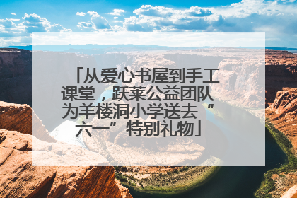 从爱心书屋到手工课堂，跃莱公益团队为羊楼洞小学送去“六一”特别礼物