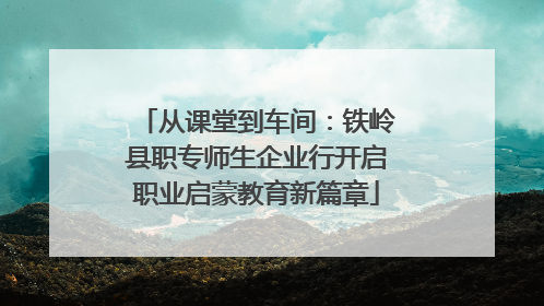 从课堂到车间：铁岭县职专师生企业行开启职业启蒙教育新篇章