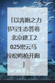 以奔跑之力书写生态答卷 北京建工2025密云马拉松鸣枪开跑