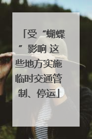 受“蝴蝶”影响 这些地方实施临时交通管制、停运