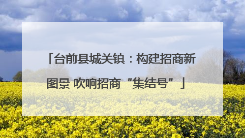 台前县城关镇：构建招商新图景 吹响招商“集结号”