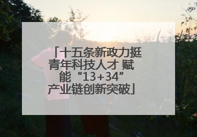 十五条新政力挺青年科技人才 赋能“13+34”产业链创新突破