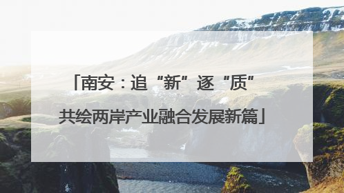 南安：追“新”逐“质” 共绘两岸产业融合发展新篇