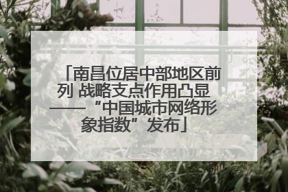 南昌位居中部地区前列 战略支点作用凸显——“中国城市网络形象指数”发布