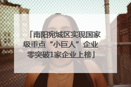南阳宛城区实现国家级重点“小巨人”企业零突破1家企业上榜