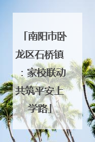 南阳市卧龙区石桥镇：家校联动共筑平安上学路