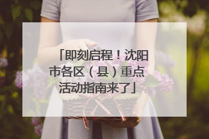 即刻启程！沈阳市各区（县）重点活动指南来了