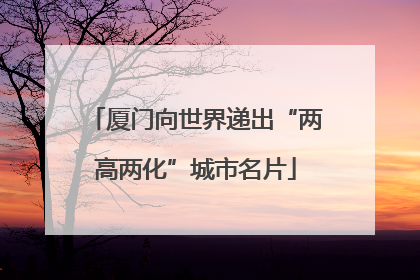 厦门向世界递出“两高两化”城市名片