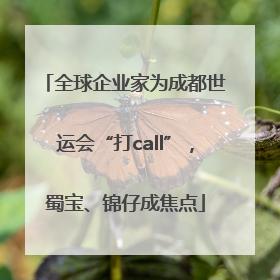 全球企业家为成都世运会“打call”，蜀宝、锦仔成焦点