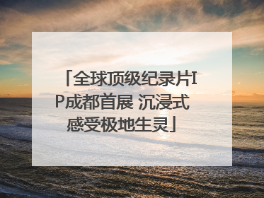 全球顶级纪录片IP成都首展 沉浸式感受极地生灵