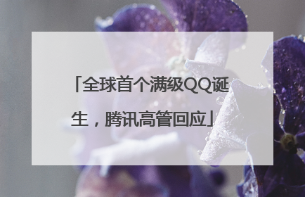 全球首个满级QQ诞生，腾讯高管回应