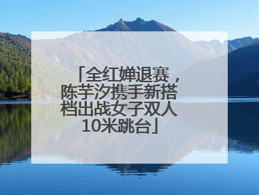 全红婵退赛，陈芋汐携手新搭档出战女子双人10米跳台