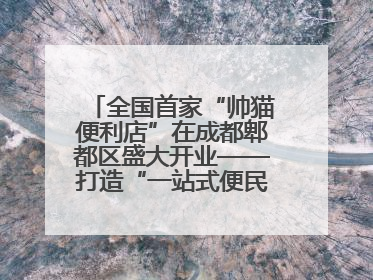 全国首家“帅猫便利店”在成都郫都区盛大开业——打造“一站式便民服务”新标杆