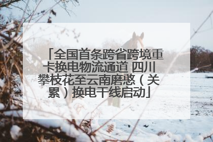 全国首条跨省跨境重卡换电物流通道 四川攀枝花至云南磨憨（关累）换电干线启动
