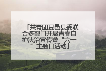 共青团夏邑县委联合多部门开展青春自护法治宣传暨“六一”主题日活动